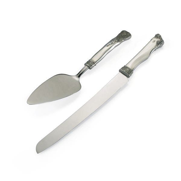 Royal Selangor Cake Knife & Server Set Pewter Handles