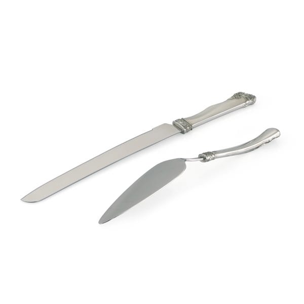 Royal Selangor Cake Knife & Server Set Pewter Handles