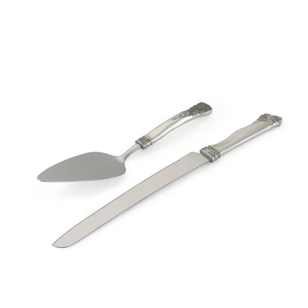 Royal Selangor Cake Knife & Server Set Pewter Handles