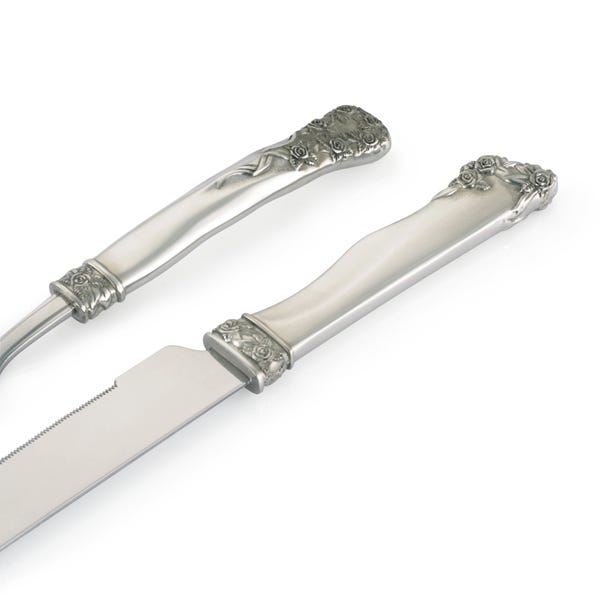 Royal Selangor Cake Knife & Server Set Pewter Handles