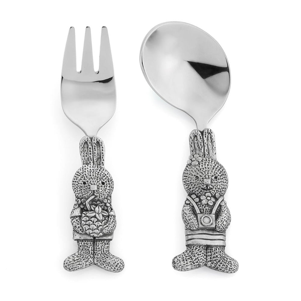 Royal Selangor Aloha Bunny Pewter Fork & Spoon Cutlery Set