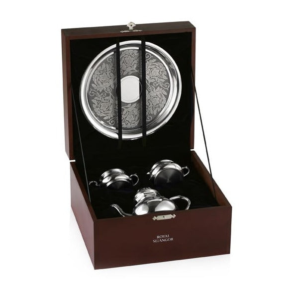 Royal Selangor Sovereign Pewter Tea Set In Gift Box