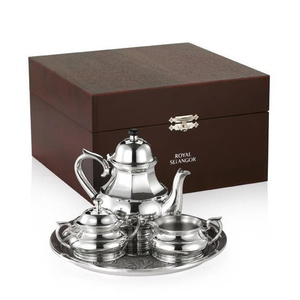 Royal Selangor Sovereign Pewter Tea Set In Gift Box