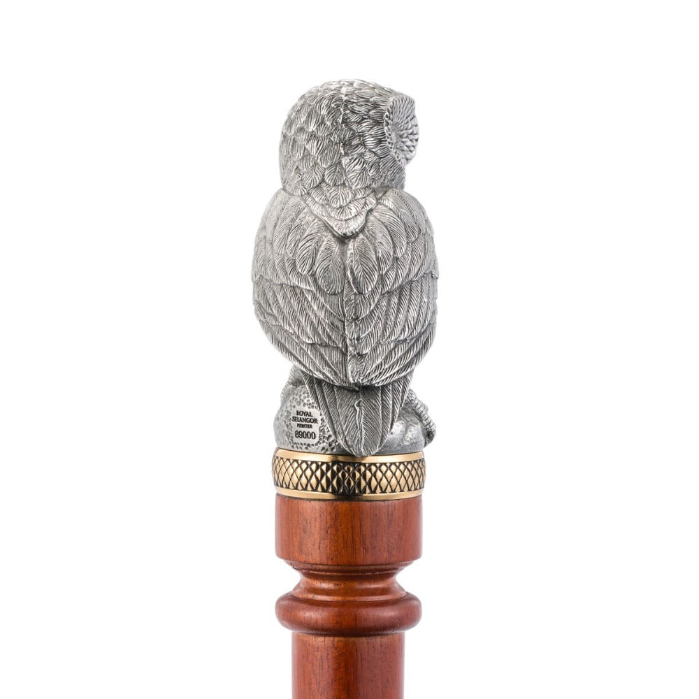 Royal Selangor Woodland Owl Pewter Walking Stick