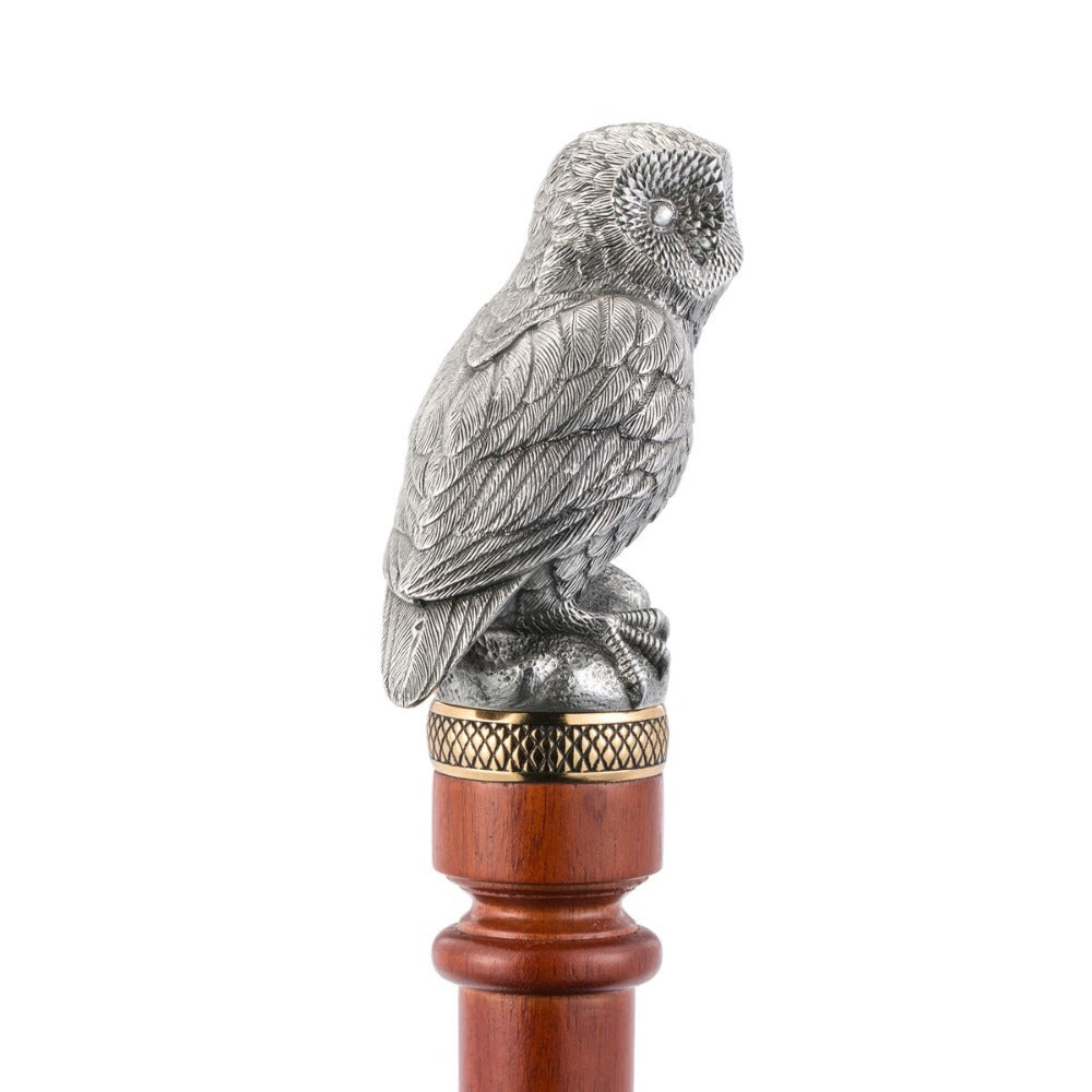 Royal Selangor Woodland Owl Pewter Walking Stick