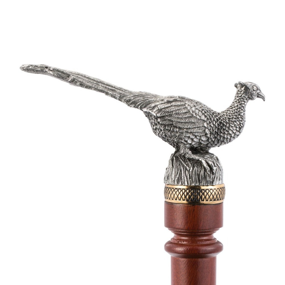 Royal Selangor Woodland Pheasant Pewter Walking Stick