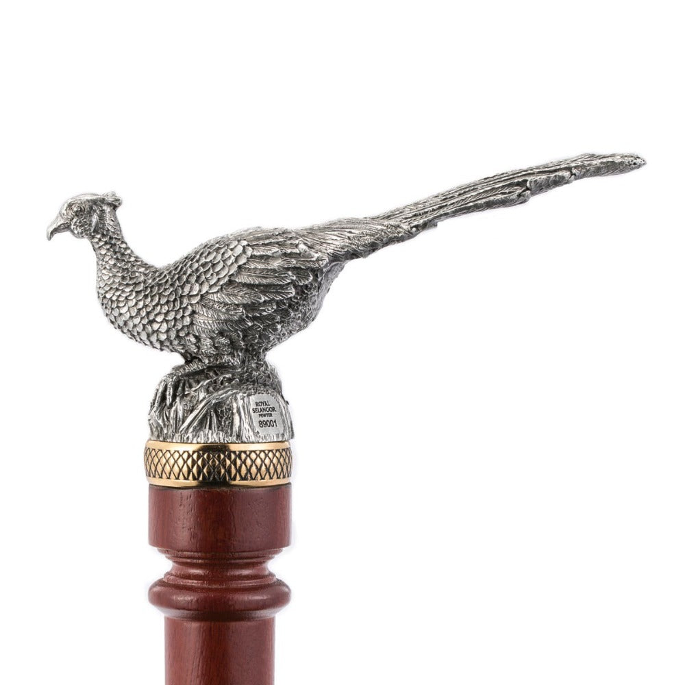 Royal Selangor Woodland Pheasant Pewter Walking Stick