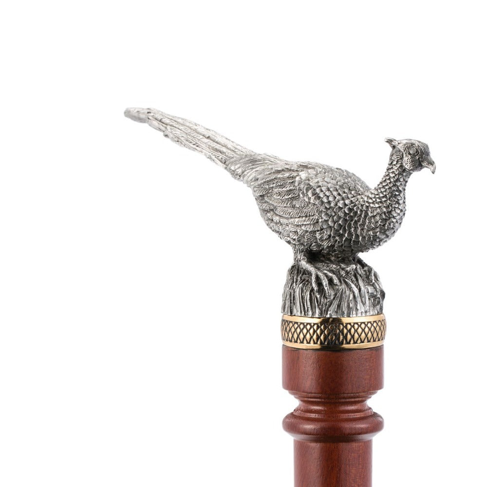 Royal Selangor Woodland Pheasant Pewter Walking Stick