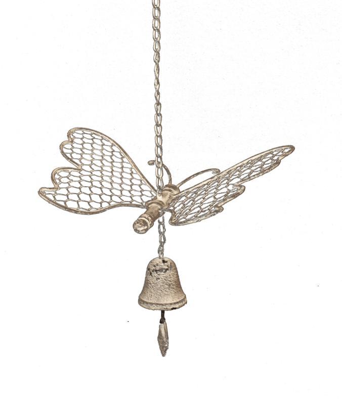 Large Hanging Butterfly Cast Iron Bell Wind Chime