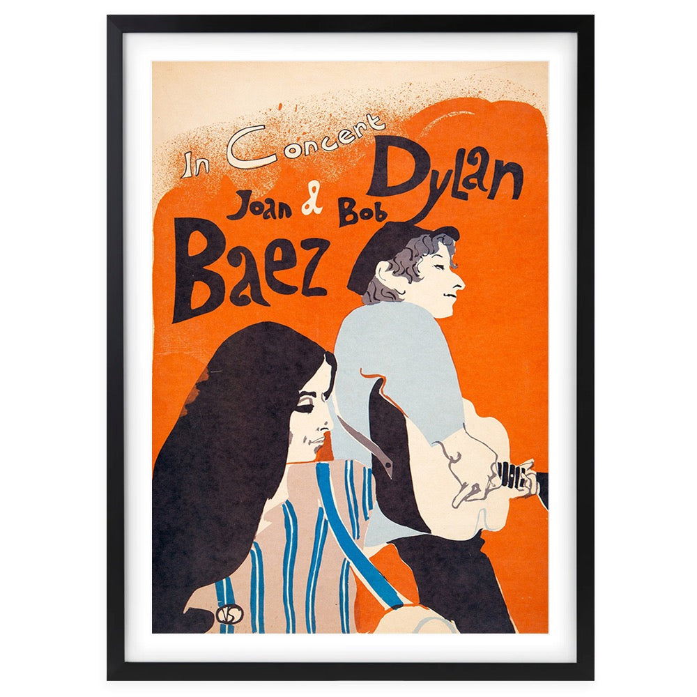 Bob Dylan Joan Baez 1965 Large 105cm x 81cm Framed A1 Art Print