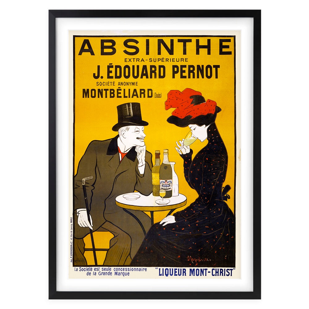 Absinthe J.Edouard Pernot Large 105cm x 81cm Framed A1 Art Print