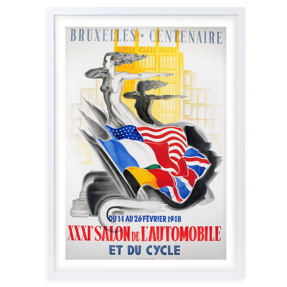 Bruxelles-Centenaire 1948 Large 105cm x 81cm Framed A1 Art Print