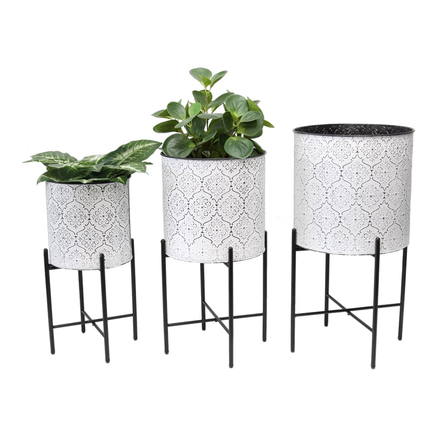 Nested French Chic Planter Pots on Legs Set of 3