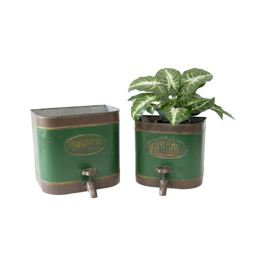 Nested Vintage Tap Wall Planters Set of 2