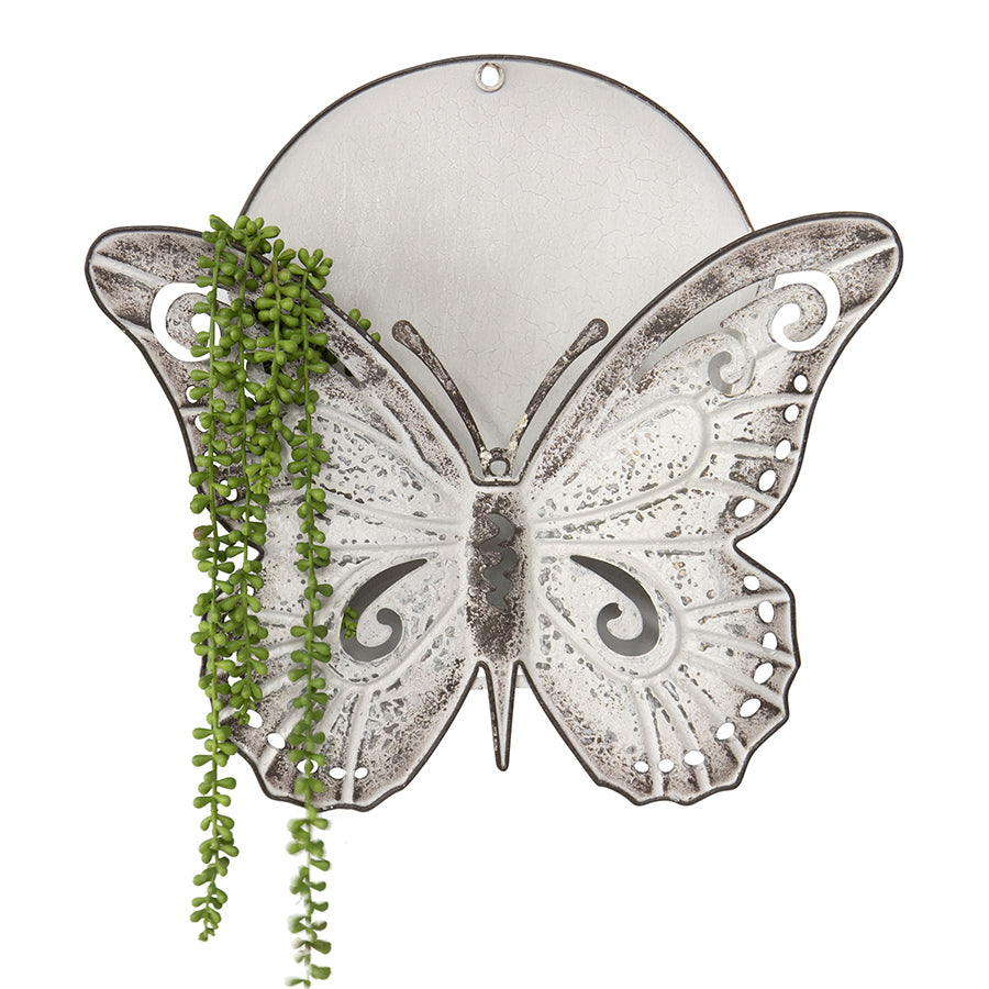 Distressed Finish Butterfly Wall Planter