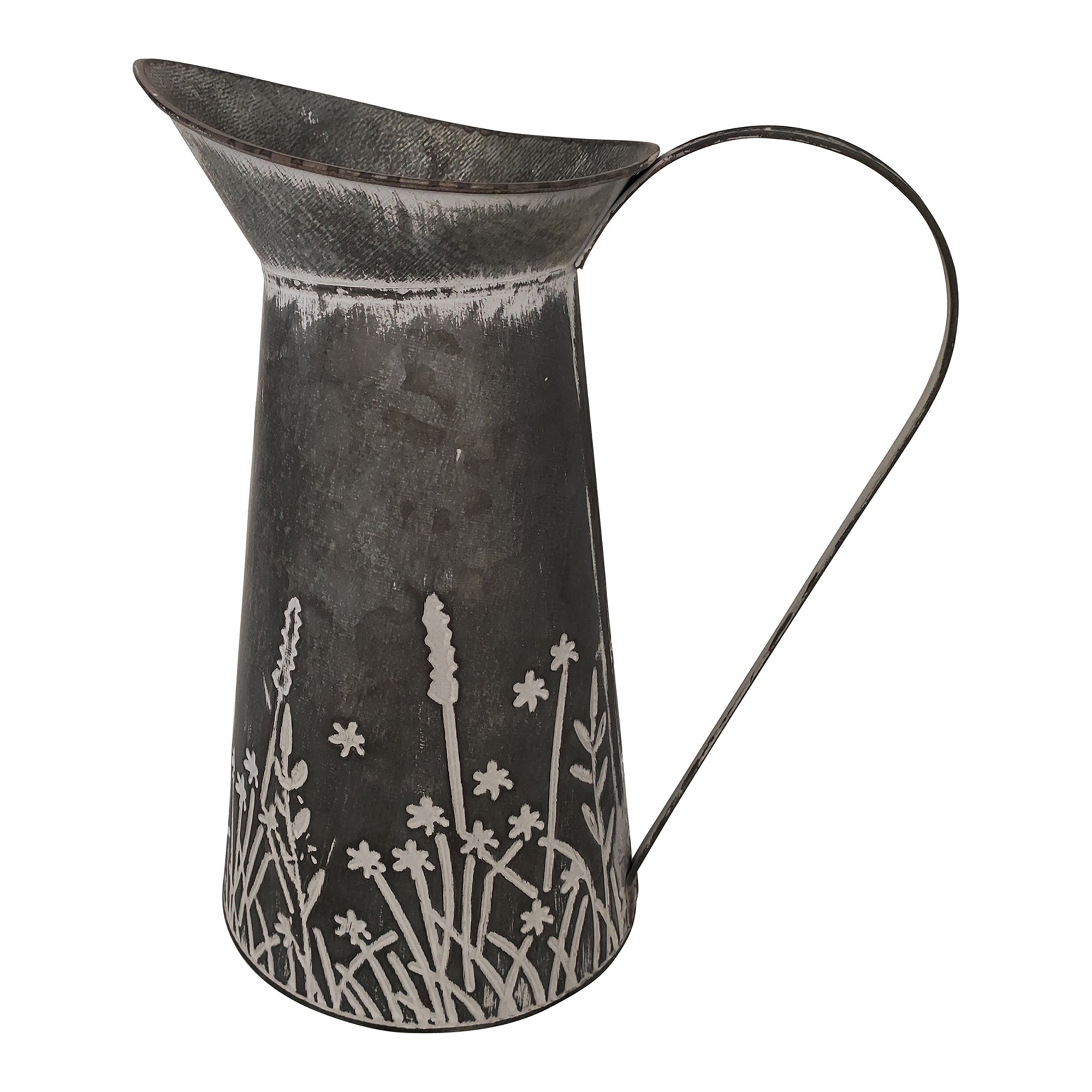 Galvanised Decorative Jug Wild Flower