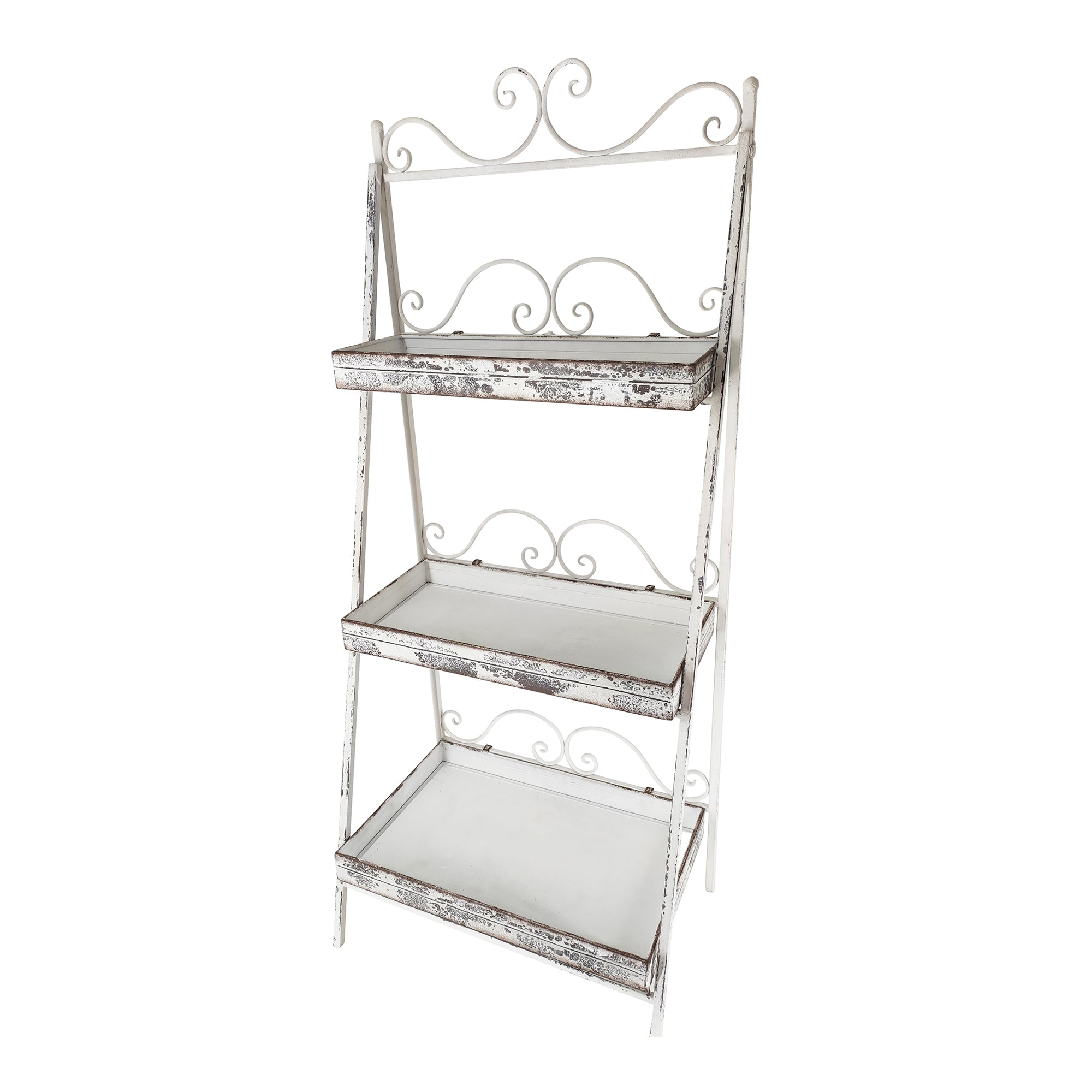 French Provincial 3-Tier Shelf Outdoor Plant Stand