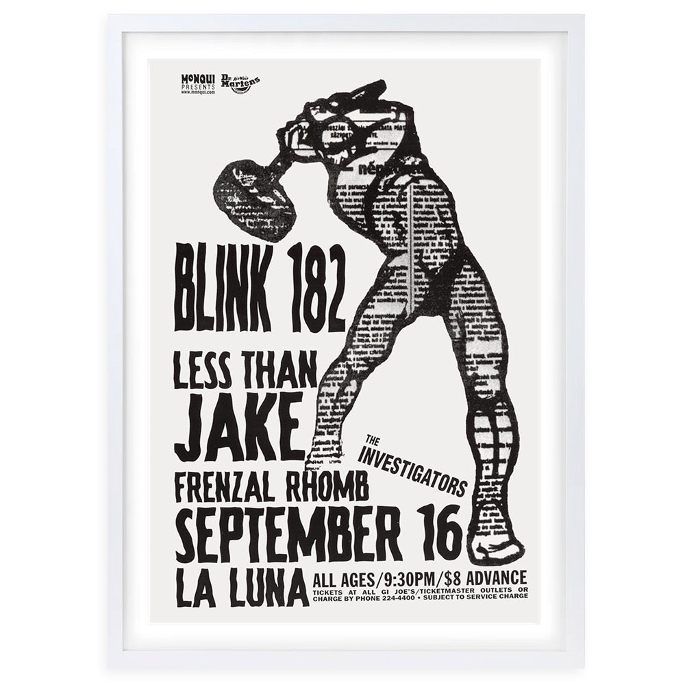 Blink-182 - Less Than Jake - 1997 Large 105cm x 81cm Framed A1 Art Print