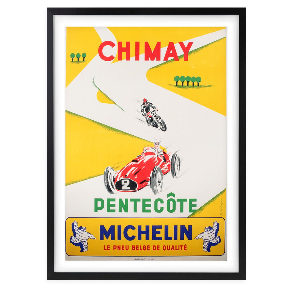 Chimay Pentecote Michelin Large 105cm x 81cm Framed A1 Art Print