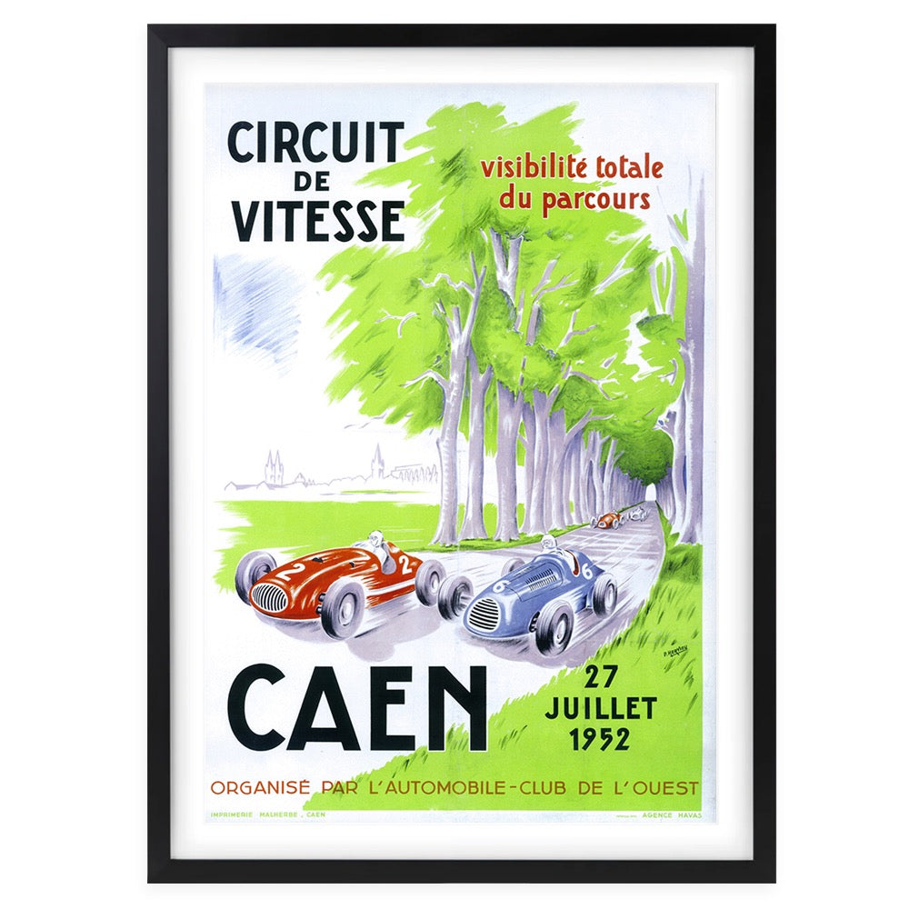 Caen Grand Prix Poster 1 Large 105cm x 81cm Framed A1 Art Print