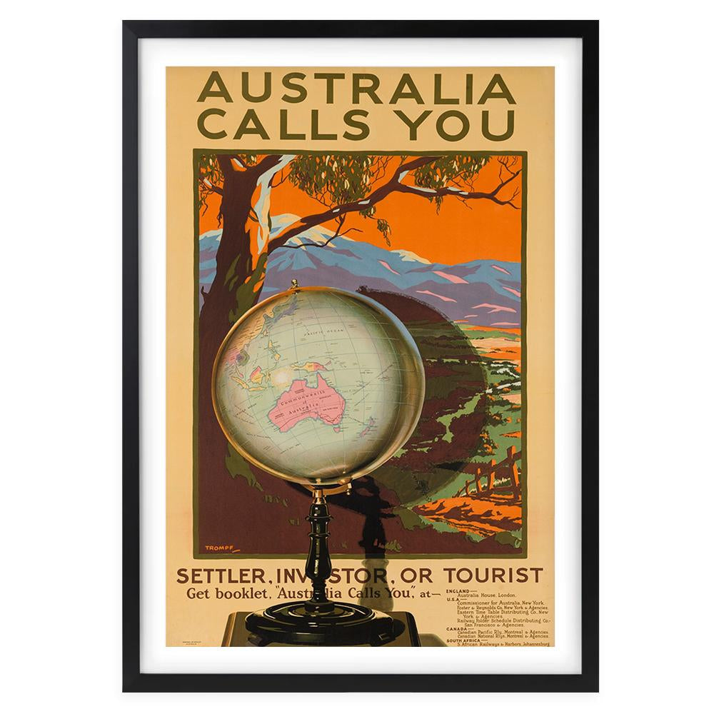 Australia Calls You Large 105cm x 81cm Framed A1 Art Print