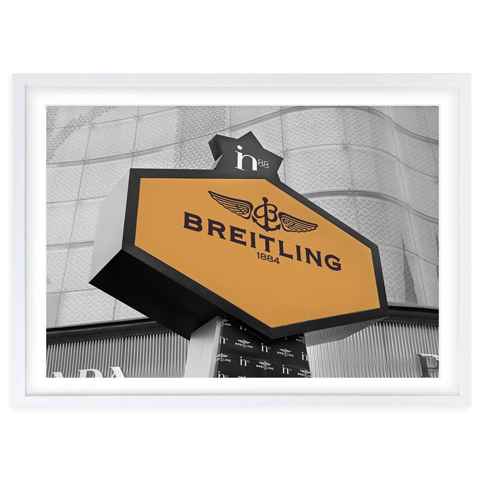 Breitling Sign Large 105cm x 81cm Framed A1 Art Print