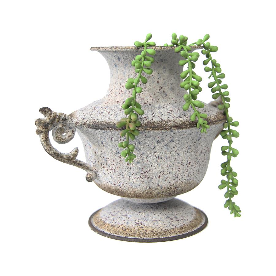 Weathered Vintage Squat Urn Outdoor Planter