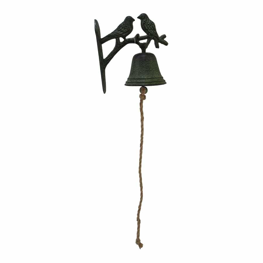 Cast Iron Lovebirds Door-Post / Wall Bell