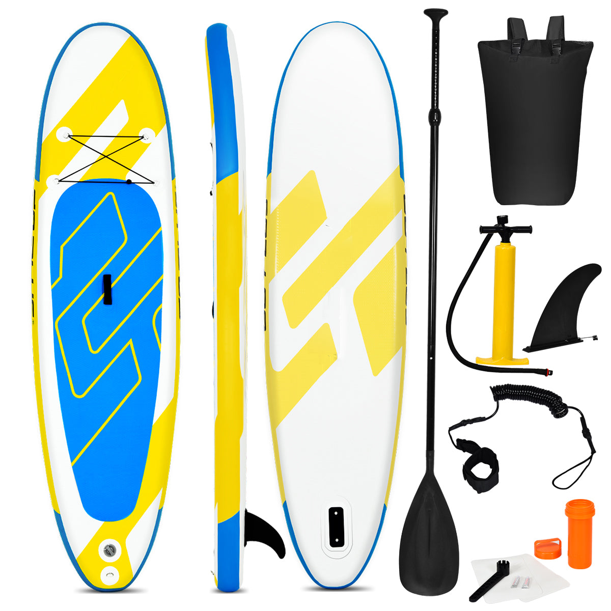 Lightweight 15 cm Thick Stand Up Paddle with Adjustable Paddle for All Skill Levels