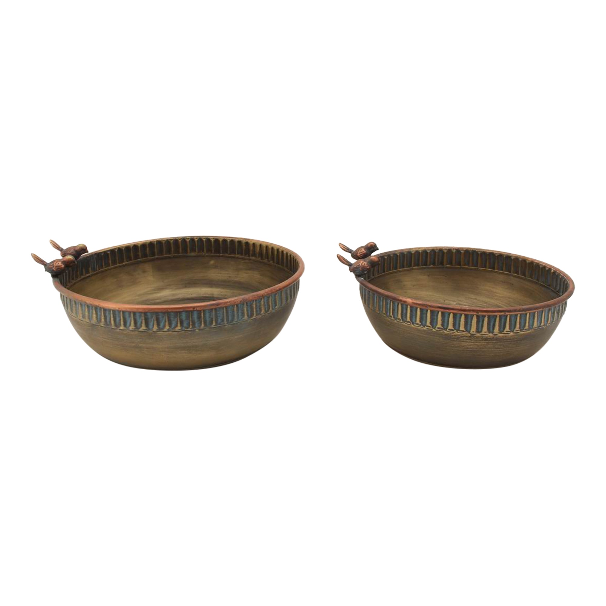 Nested Elementals Bowls With Birds Set/2