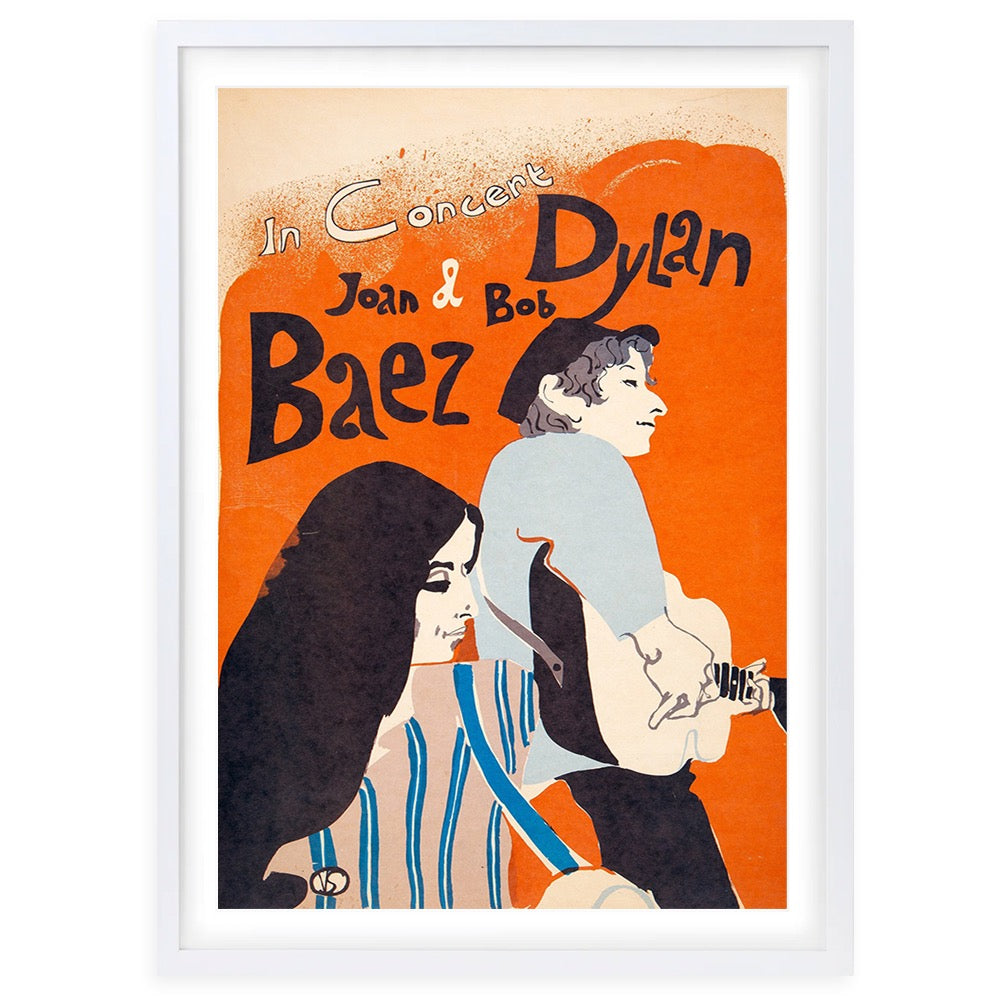 Bob Dylan Joan Baez 1965 Large 105cm x 81cm Framed A1 Art Print