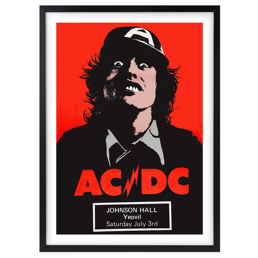 Ac Dc - First Album Tour 1976 Large 105cm x 81cm Framed A1 Art Print