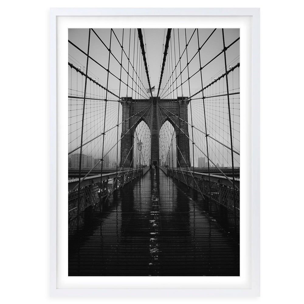 Brooklyn Bridge New York Large 105cm x 81cm Framed A1 Art Print