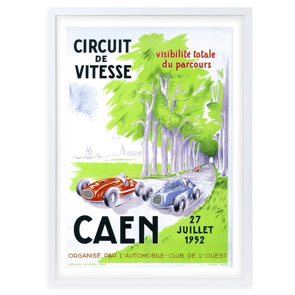 Caen Grand Prix Poster 1 Large 105cm x 81cm Framed A1 Art Print