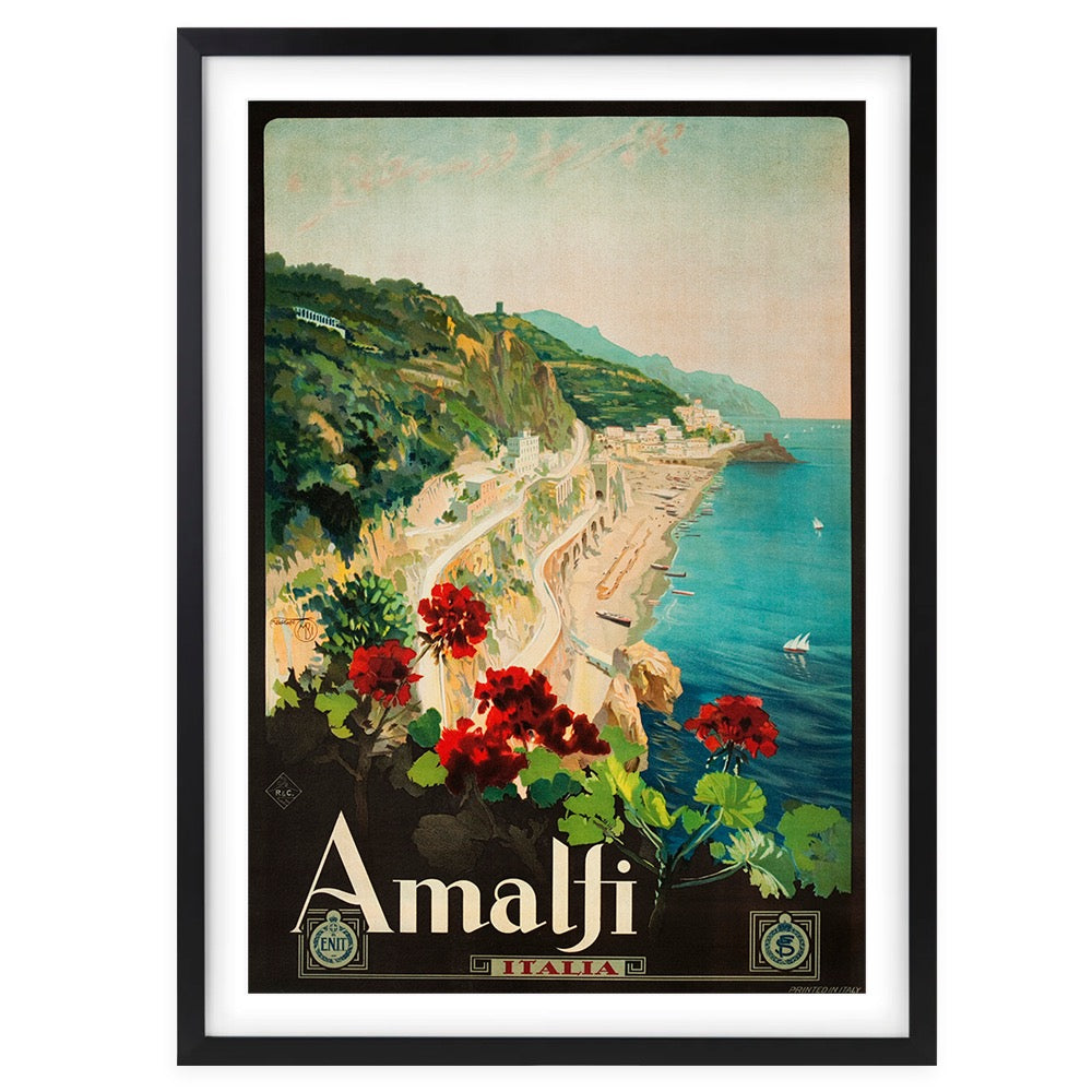 Amalfi Italia 105cm x 81cm Framed A1 Art Print