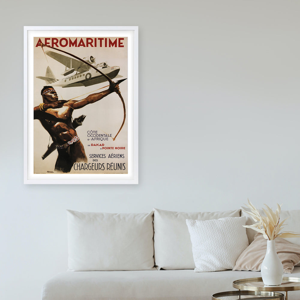 Aeromaritime Africa 105cm x 81cm Framed A1 Art Print