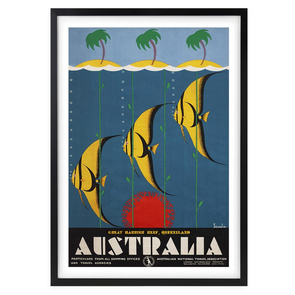 Australia Great Barrier Reef Large 105cm x 81cm Framed A1 Art Print