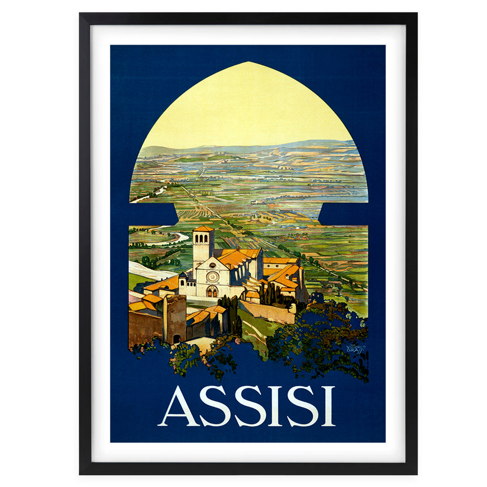 Assisi Large 105cm x 81cm Framed A1 Art Print