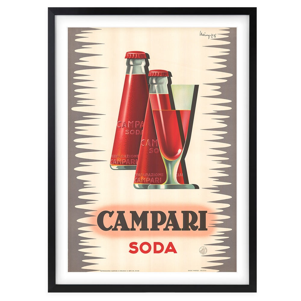 Campari 3 Large 105cm x 81cm Framed A1 Art Print