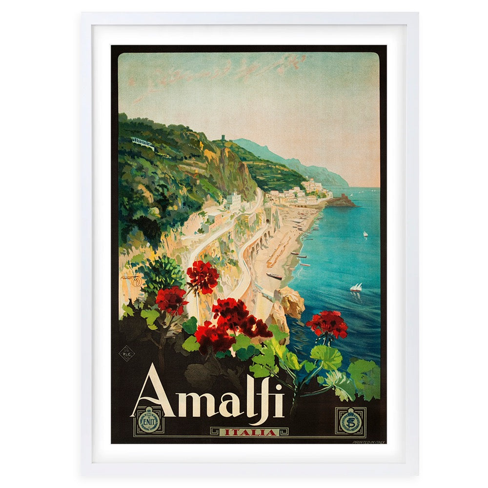 Amalfi Italia 105cm x 81cm Framed A1 Art Print