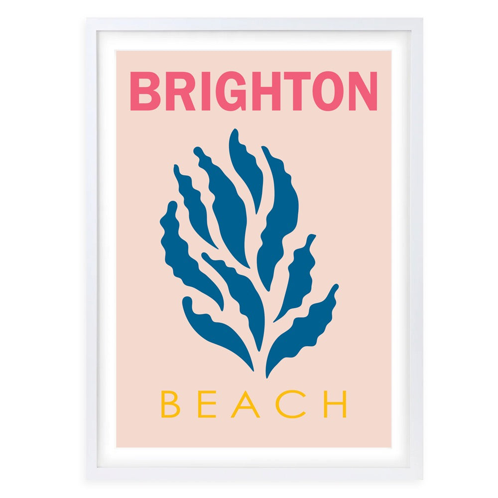 Brighton Beach Large 105cm x 81cm Framed A1 Art Print