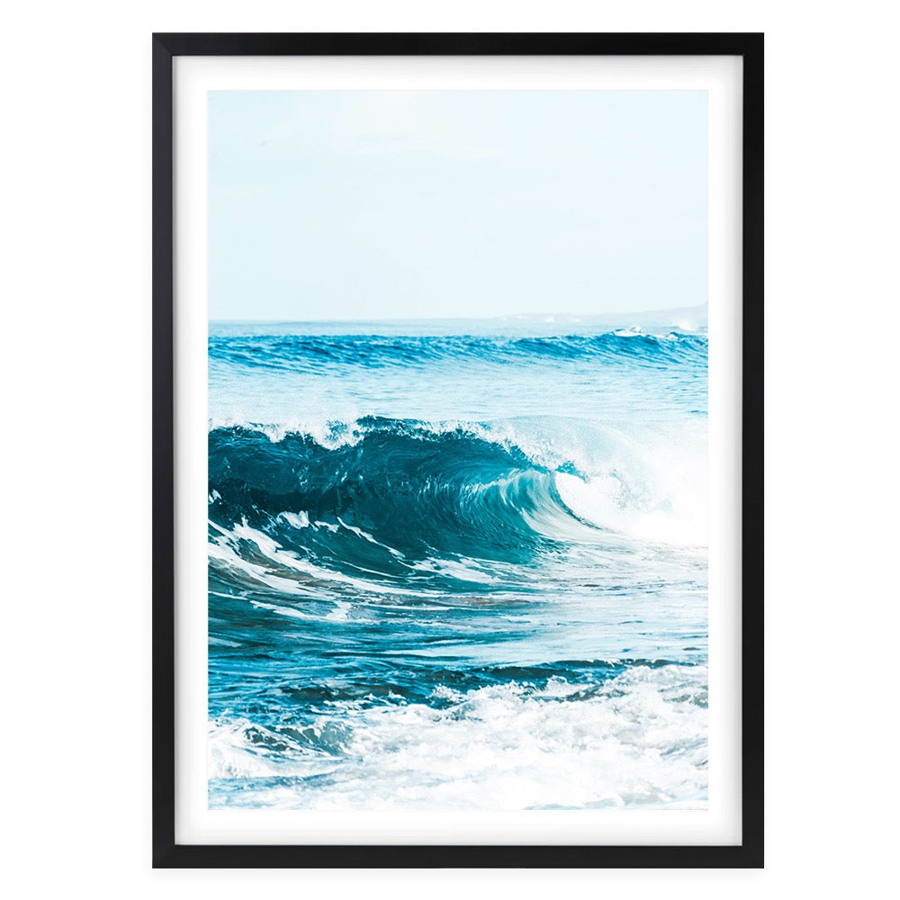 Breaking Waves Large 105cm x 81cm Framed A1 Art Print