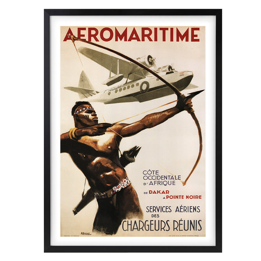 Aeromaritime Africa 105cm x 81cm Framed A1 Art Print