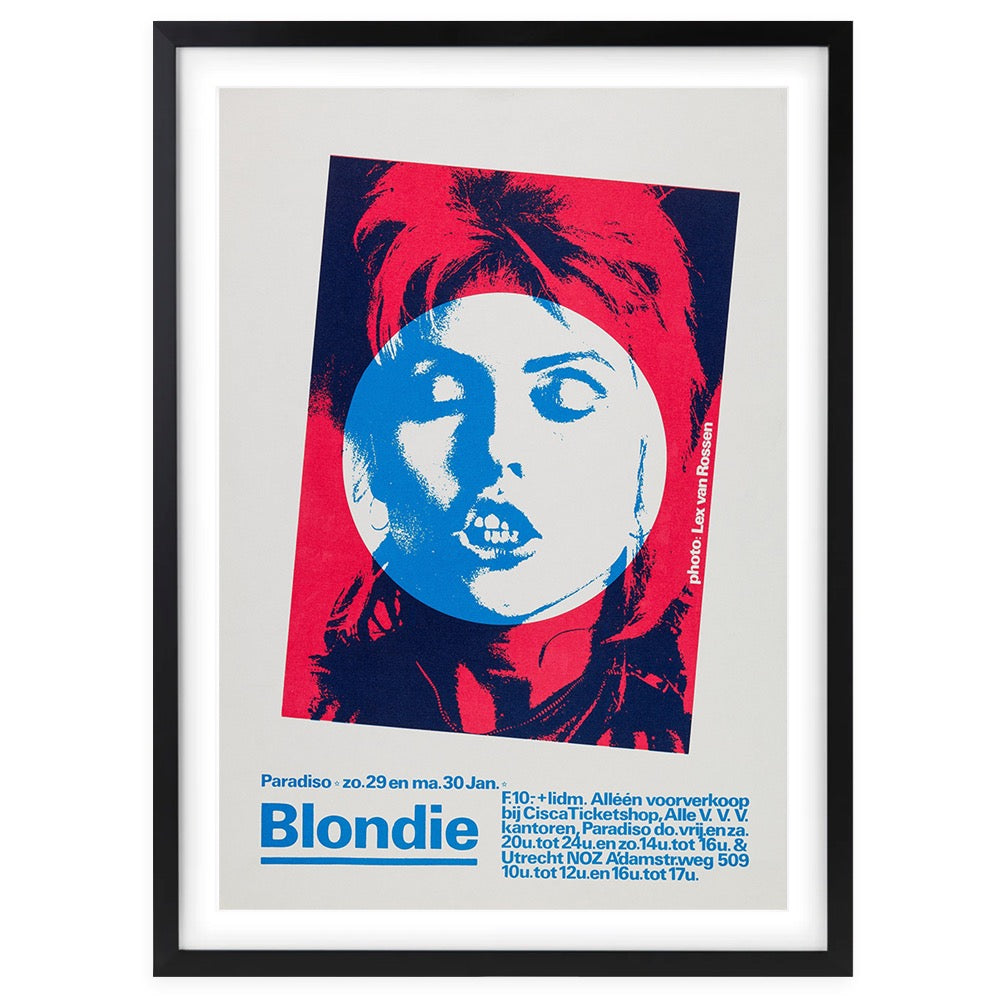 Blondie - Amsterdam Tour - 1978 Large 105cm x 81cm Framed A1 Art Print