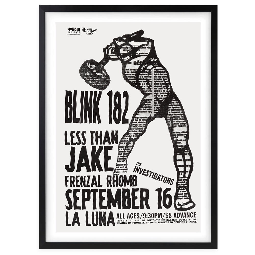 Blink-182 - Less Than Jake - 1997 Large 105cm x 81cm Framed A1 Art Print