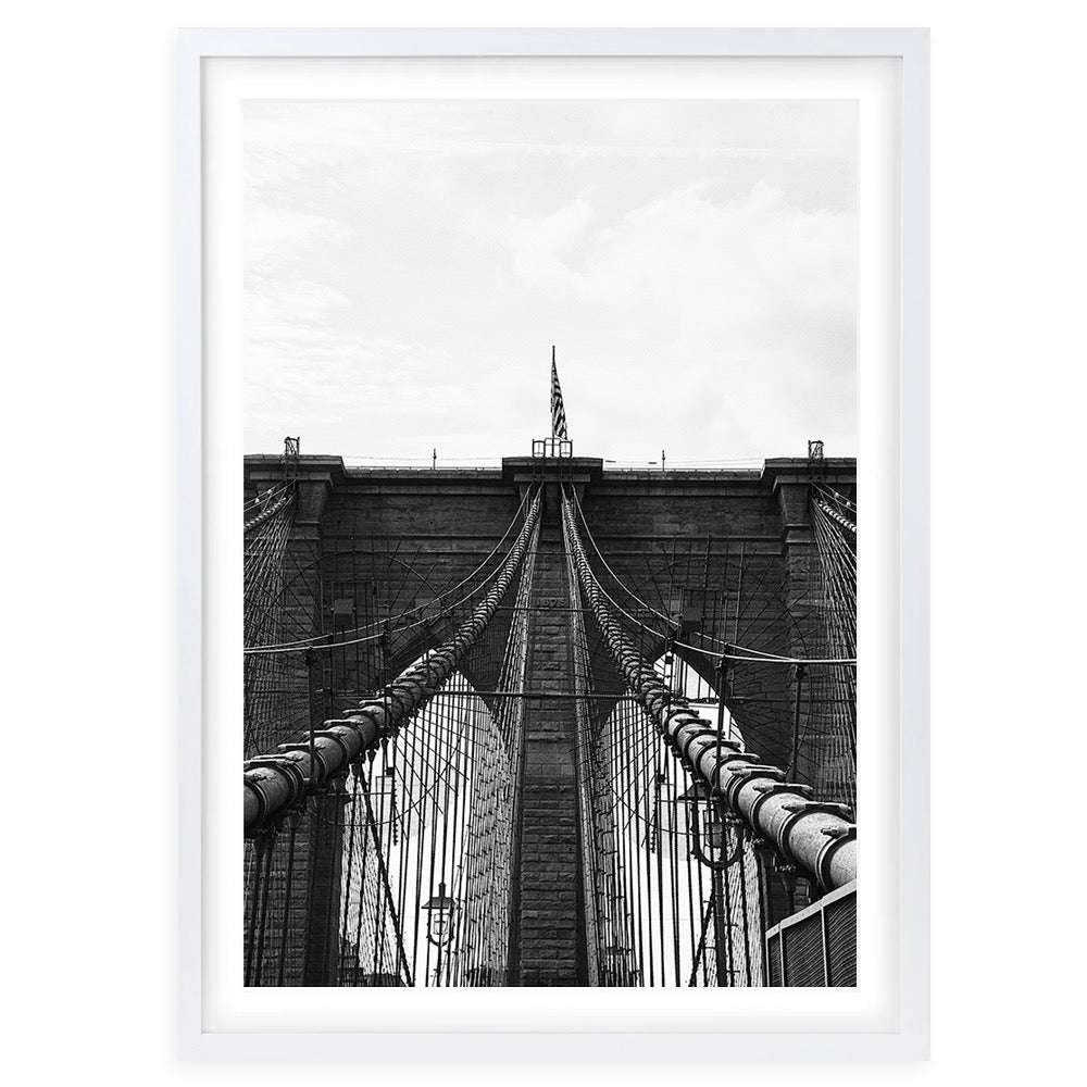 Brooklyn Bridge 2 Large 105cm x 81cm Framed A1 Art Print