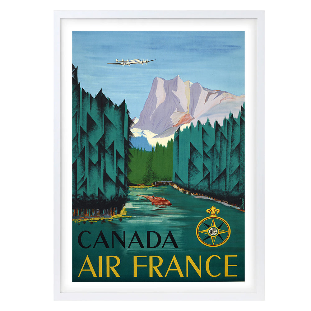 Canada Air France Large 105cm x 81cm Framed A1 Art Print