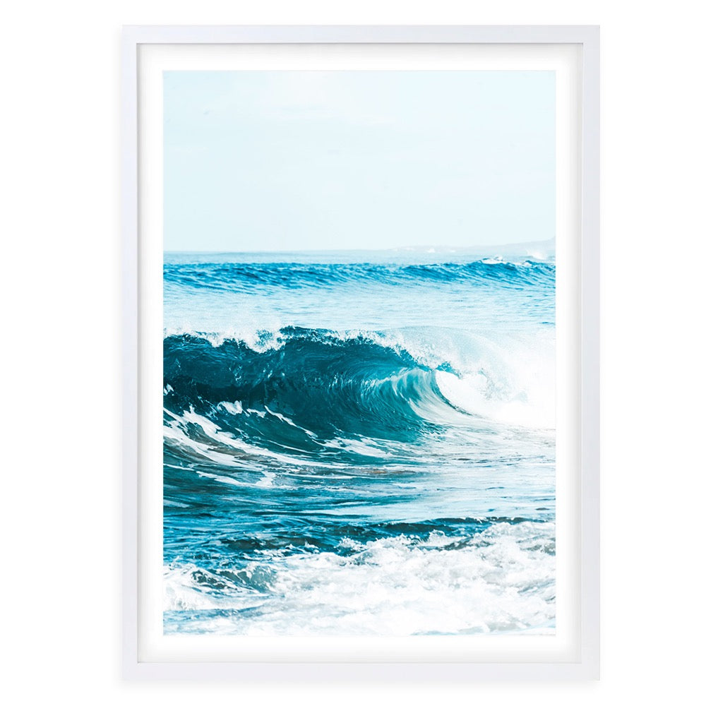 Breaking Waves Large 105cm x 81cm Framed A1 Art Print