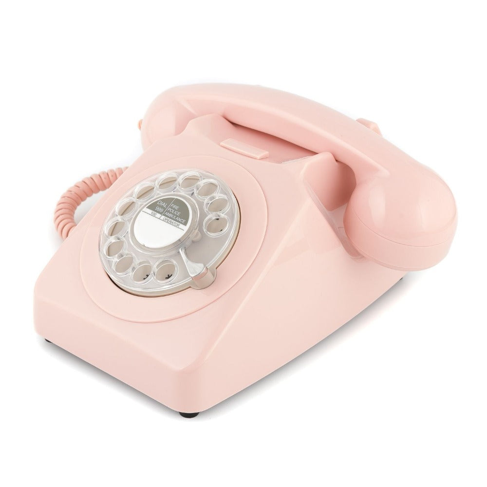 GPO Retro 746 Rotary Telephone - Carnation Pink