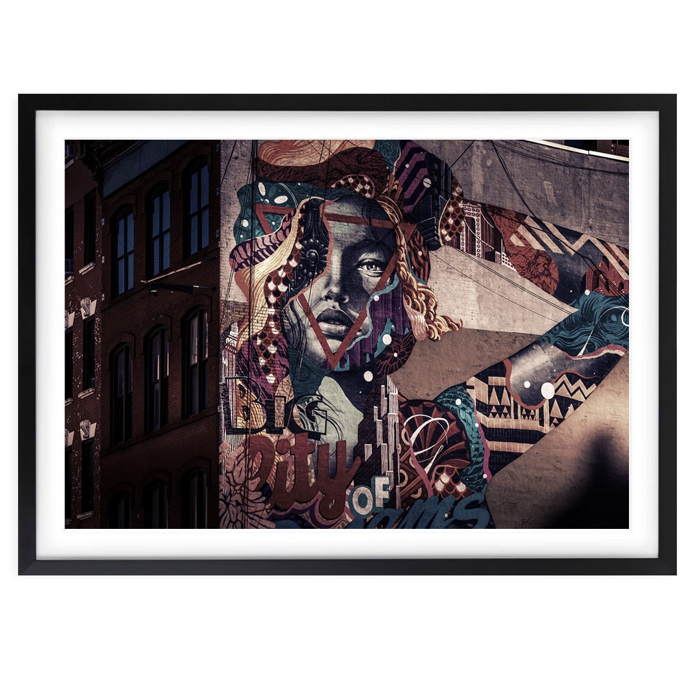 Big City Walls Large 105cm x 81cm Framed A1 Art Print